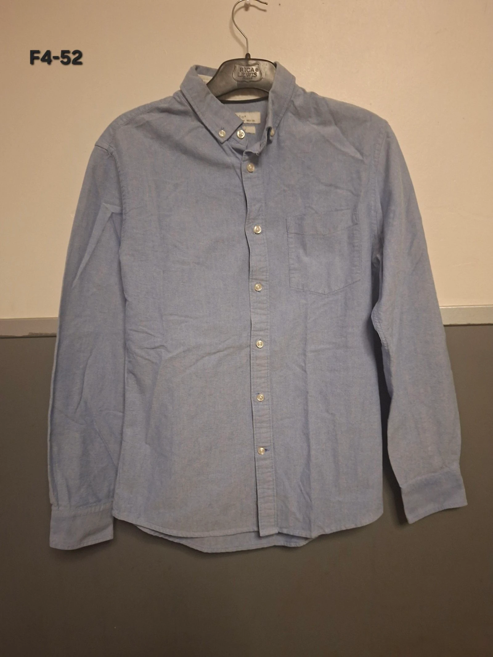 🌷F4-52🌷Chemise Celio – manches longues – taille S – bleu clair🌷